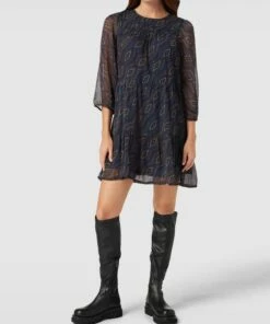 Only Minikleid Mit Volantsaum Modell 'FRANCESCA' - Rauchblau