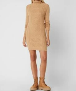 Guess Strickkleid Mit Woll-Anteil - Sand