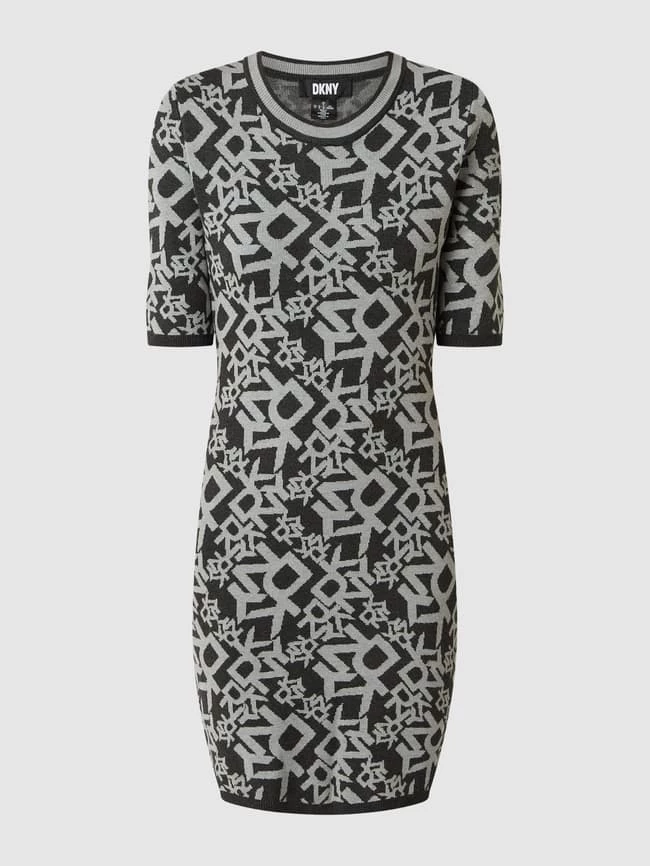 DKNY Strickkleid Aus Rayonmischung - Mittelgrau 2 DKNY Strickkleid Aus Rayonmischung - Mittelgrau – Bild 2