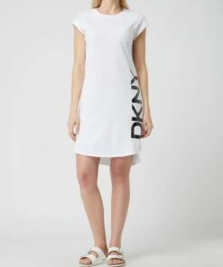 DKNY Sweatkleid Mit Angeschnittenen Ärmeln - Weiß