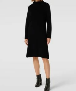 Betty Barclay Knielanges Kleid In Strick-Optik - Schwarz