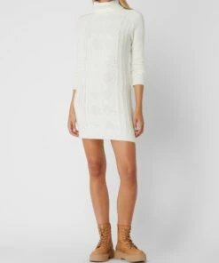 Guess Strickkleid Mit Woll-Anteil - Offwhite