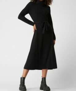 Luisa Cerano Strickkleid Mit Rollkragen - Schwarz