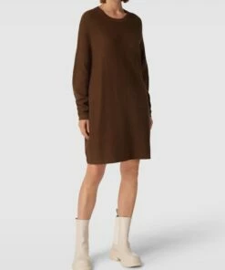 Marc O'Polo Strickkleid In Knielänge - Mittelbraun