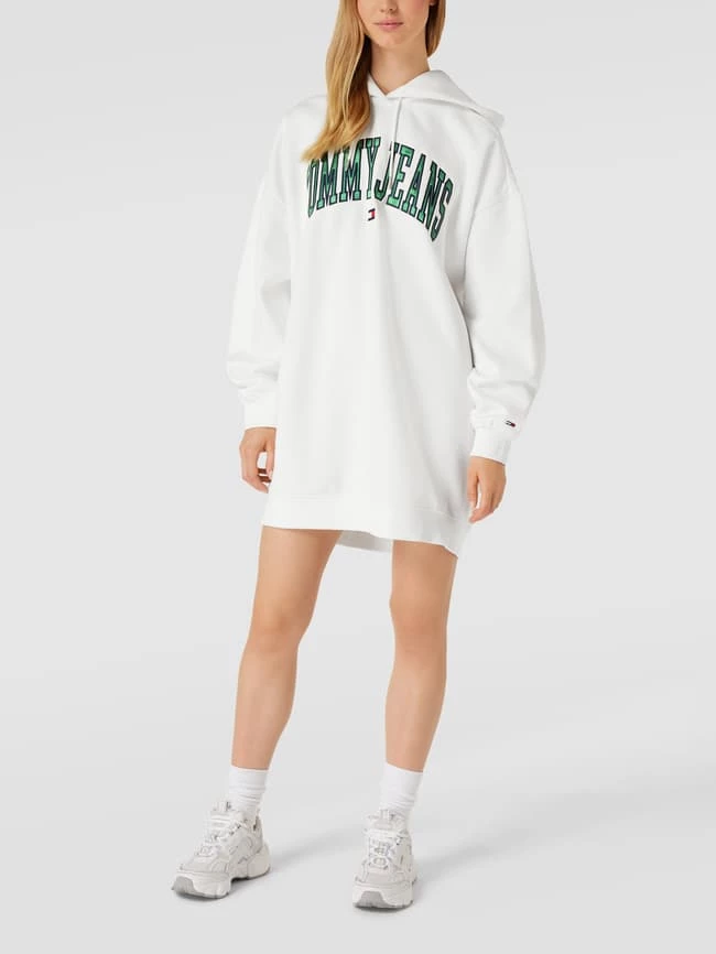 Tommy Jeans Sweatkleid Mit Label-Stitching Modell 'COLLEGIATE' - Weiß 1 Tommy Jeans Sweatkleid Mit Label-Stitching Modell 'COLLEGIATE' - Weiß