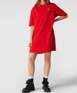 Adidas Originals Kurzärmeliges Sweatkleid Mit Label-Details - Rot