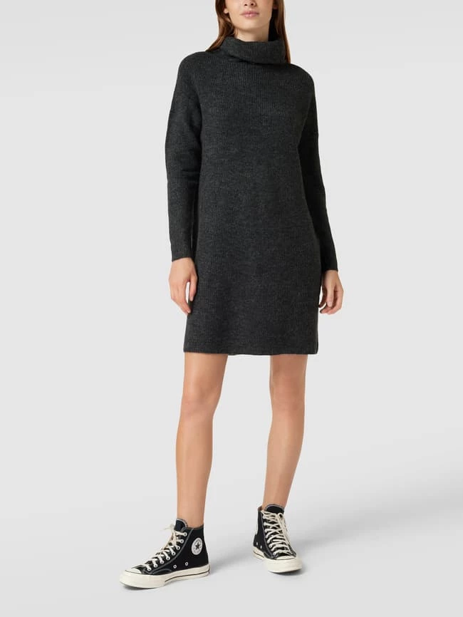 Only Strickkleid Mit Rollkragen Modell 'JANA' - Anthrazit Meliert 1 Only Strickkleid Mit Rollkragen Modell 'JANA' - Anthrazit Meliert