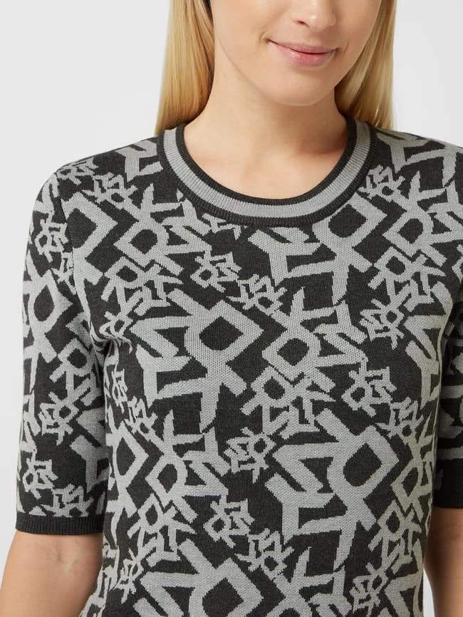 DKNY Strickkleid Aus Rayonmischung - Mittelgrau 3 DKNY Strickkleid Aus Rayonmischung - Mittelgrau – Bild 3