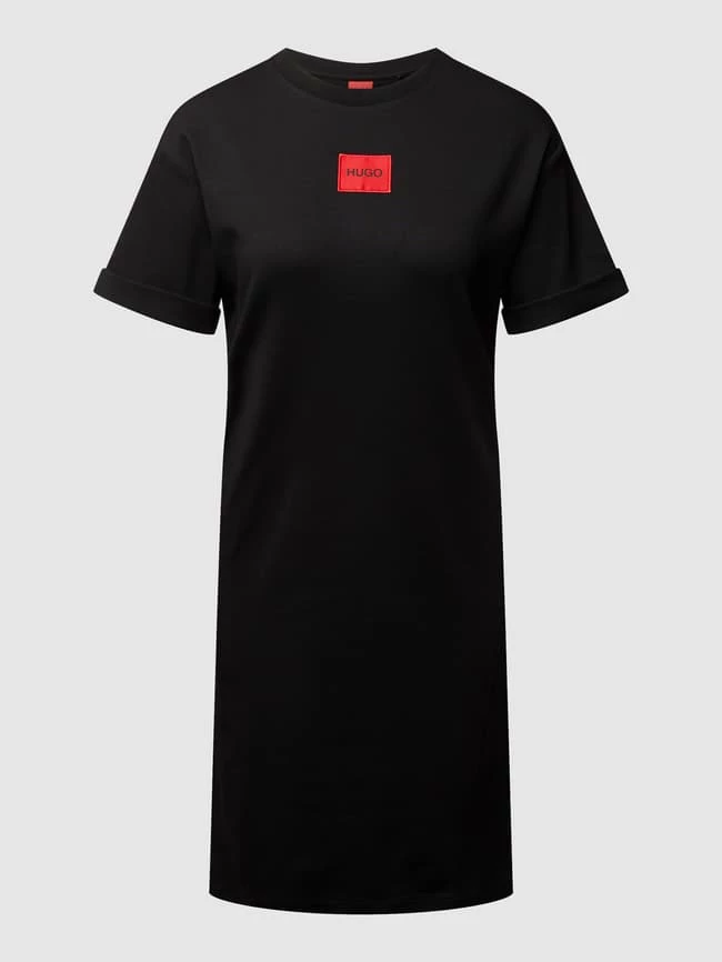 HUGO Sweatkleid Mit überschnittenen Schultern Modell 'Meyle' - Schwarz 2 HUGO Sweatkleid Mit überschnittenen Schultern Modell 'Meyle' - Schwarz – Bild 2