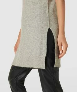 Emily Van Den Bergh Strickkleid Mit V-Ausschnitt Modell 'VN Pullunder Long' - Hellgrau -Rock Geschäft 95530i2l953jajah693jgchna12j0lae75b36dhm6t75cl9j6l8jidaa9lb4oj1i8h93egig91154k9o94o34d3265j68phh74p30chk6lijeohk70om2ohmclgmae1k74rm2d0