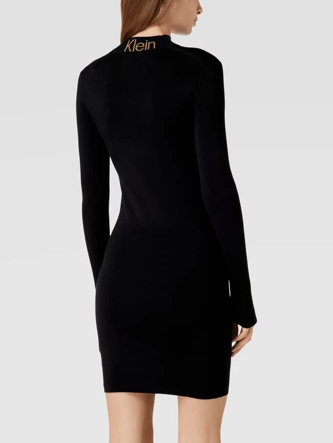 Calvin Klein Jeans Minikleid Mit Cut Out Modell 'INTARSIA' - Schwarz 5 Calvin Klein Jeans Minikleid Mit Cut Out Modell 'INTARSIA' - Schwarz – Bild 5
