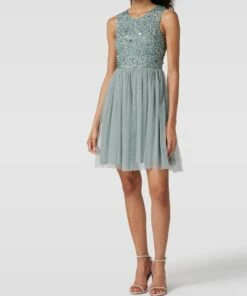 LACE & BEADS Cocktailkleid Mit Pailletten - Mint