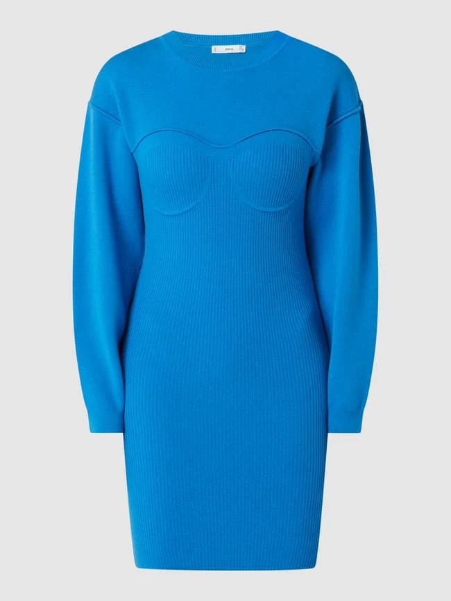 Mango Strickkleid Aus Viskosemischung - Ozean Blau 2 Mango Strickkleid Aus Viskosemischung - Ozean Blau – Bild 2