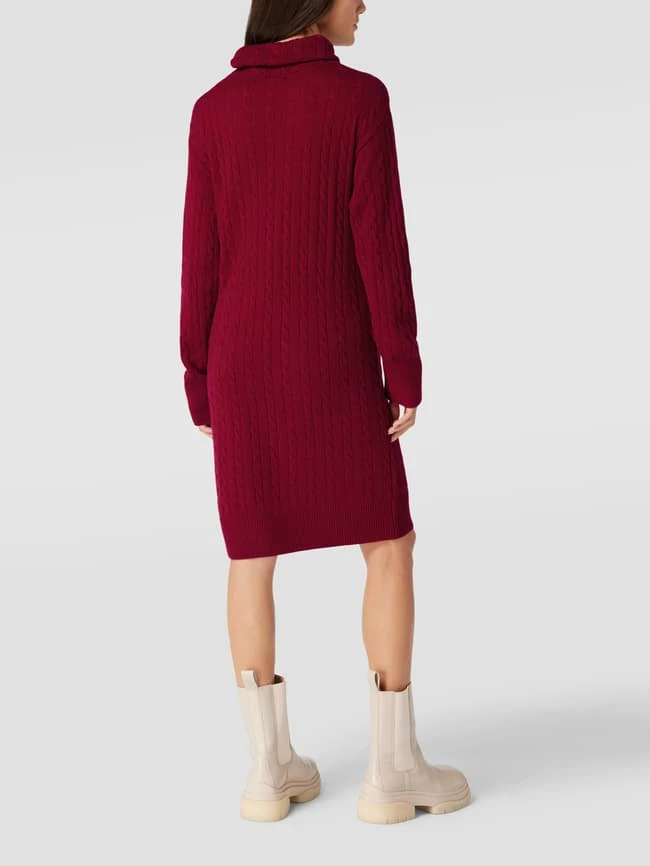 Tommy Hilfiger Strickkleid Mit Zopfmuster Modell 'CABLE' - Bordeaux Rot 5 Tommy Hilfiger Strickkleid Mit Zopfmuster Modell 'CABLE' - Bordeaux Rot – Bild 5