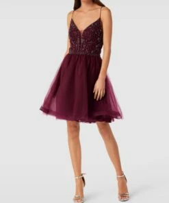 Laona Cocktailkleid In Minilänge - Dunkelrot