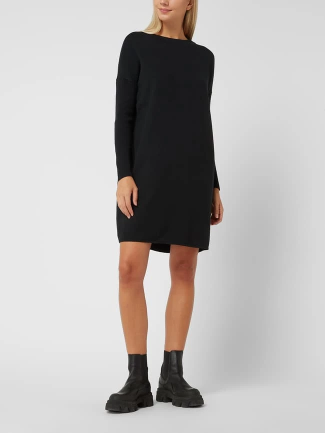 Esprit Strickkleid Mit überschnittenen Schultern - Schwarz 1 Esprit Strickkleid Mit überschnittenen Schultern - Schwarz