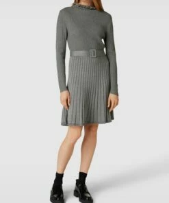 Esprit Collection Strickkleid In Knielänge - Mittelgrau