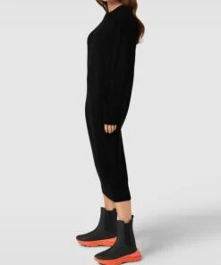 REVIEW Oversized Strickkleid Mit Ballonärmeln - Schwarz