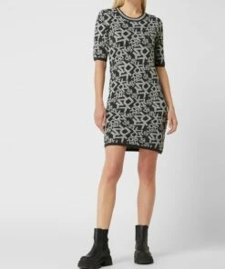 DKNY Strickkleid Aus Rayonmischung - Mittelgrau