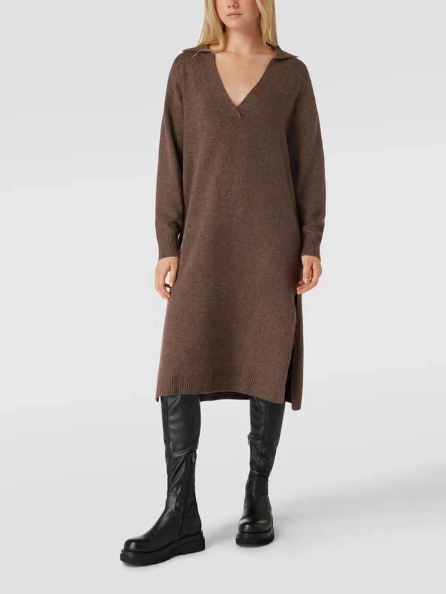 REVIEW Strickkleid Mit V-Ausschnitt - Schlamm Meliert 1 REVIEW Strickkleid Mit V-Ausschnitt - Schlamm Meliert