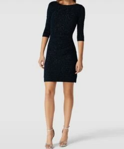 Jake*s Cocktail Cocktailkleid Mit Zierbesatz - Metallic Blau Meliert