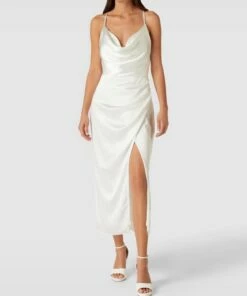 Luxuar Brautkleid Mit Wasserfall-Ausschnitt - Offwhite