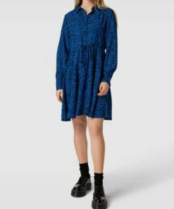 Only Blusenkleid Mit Allover-Muster Modell 'CECILIA' - Royalblau