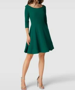 Paradi Cocktailkleid Mit U-Boot-Ausschnitt - Smaragdgrün