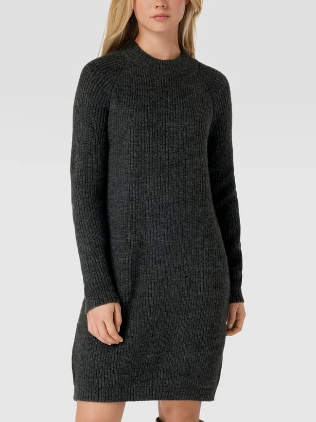 Only Knielanges Strickkleid Modell 'JADE' - Dunkelgrau Meliert 4 Only Knielanges Strickkleid Modell 'JADE' - Dunkelgrau Meliert – Bild 4