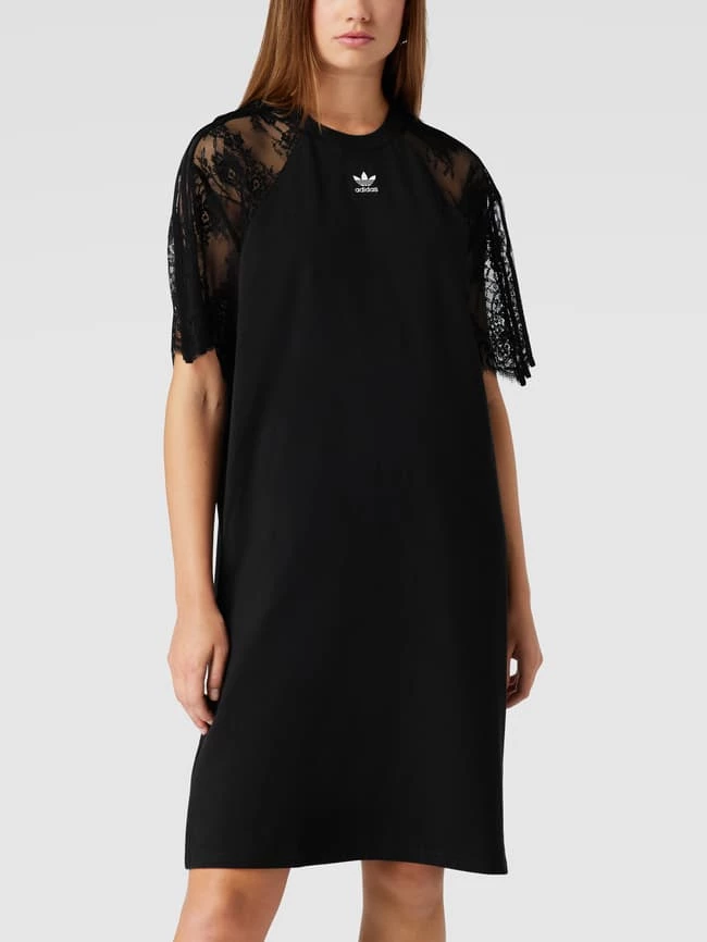 Adidas Originals Sweatkleid Mit Stick-Einsatz Modell 'TEE DRESS' - Schwarz 4 Adidas Originals Sweatkleid Mit Stick-Einsatz Modell 'TEE DRESS' - Schwarz – Bild 4