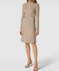 Esprit Collection Strickkleid In Knielänge - Taupe