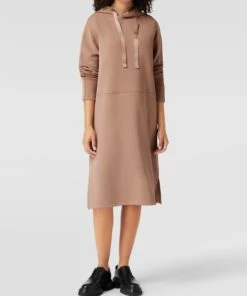 Milano Italy Sweatkleid Mit Kapuze Modell 'Modal' - Taupe