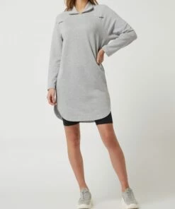 G-Star Raw Sweatkleid Mit Raglanärmeln - Hellgrau