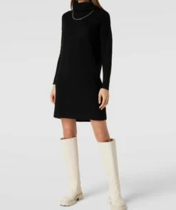 Only Strickkleid Mit Rollkragen Modell 'JANA' - Schwarz