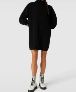 Calvin Klein Jeans Minikleid In Strick-Optik Modell 'Chunky' - Schwarz