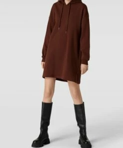 Pieces Sweatkleid Mit Kapuze Modell 'CHILLI' - Schokobraun