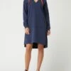 FIRE + ICE Sweatkleid Aus Baumwolle Modell 'Vella' - Marineblau
