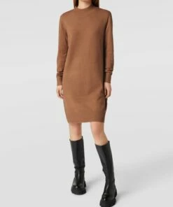 Montego Strickkleid Mit Rundhalsausschnitt - Schlamm Meliert