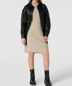 Only Knielanges Strickkleid Modell 'JADE' - Sand