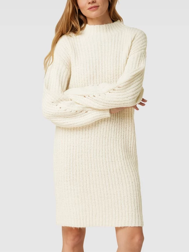 Vila Strickkleid Mit Lochmuster Modell 'VISUBA' - Sand Meliert 4 Vila Strickkleid Mit Lochmuster Modell 'VISUBA' - Sand Meliert – Bild 4