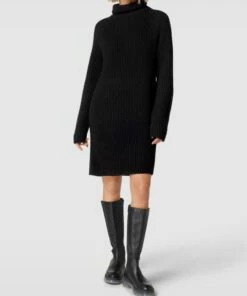Drykorn Strickkleid In Ripp-Optik Modell 'ARWENIA' - Schwarz
