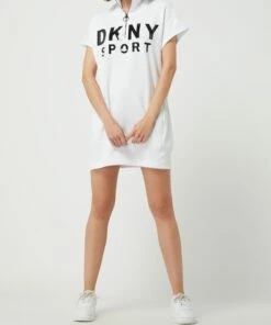 DKNY PERFORMANCE Sweatkleid Mir Reißverschluss - Weiß