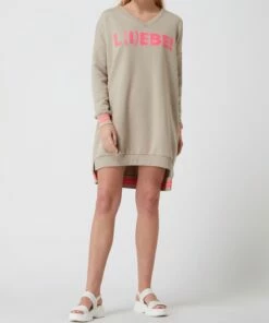 Miss Goodlife Sweatkleid Mit Eingrifftaschen - Sand
