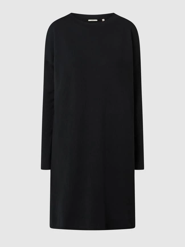 Esprit Strickkleid Mit überschnittenen Schultern - Schwarz 2 Esprit Strickkleid Mit überschnittenen Schultern - Schwarz – Bild 2
