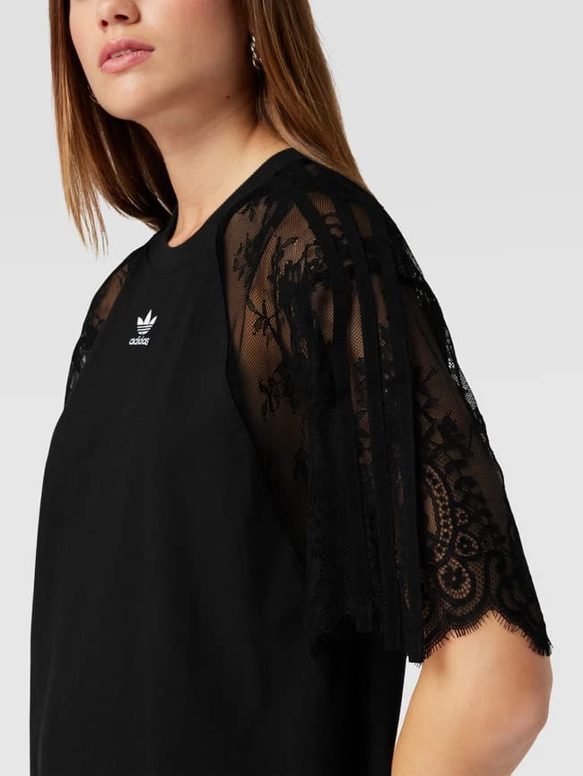 Adidas Originals Sweatkleid Mit Stick-Einsatz Modell 'TEE DRESS' - Schwarz 3 Adidas Originals Sweatkleid Mit Stick-Einsatz Modell 'TEE DRESS' - Schwarz – Bild 3