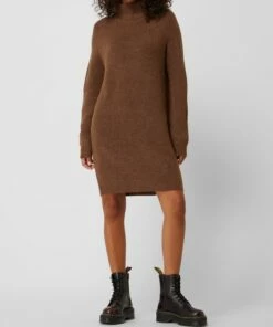 Tom Tailor Denim Strickkleid In Melange-Optik - Hellbraun