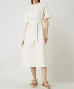 Seidensticker Sweatkleid Mit Taillengürtel - Offwhite