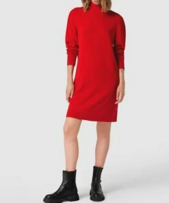 BOSS Casualwear Kleid In Strick-Optik Modell 'Fuenta' - Hellrot