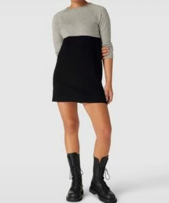 Only Strickkleid In Minilänge Modell 'ONLLILLO' - Mittelgrau