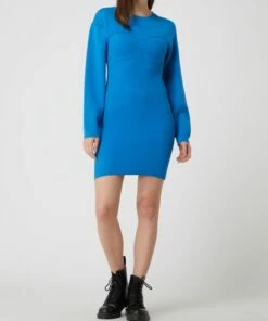 Mango Strickkleid Aus Viskosemischung - Ozean Blau